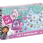 Set creativ 2 in 1 Gabby's Dollhouse cu bratari si carioci de suflat