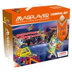 Set de constructie magnetic Magplayer, 72 piese, joc educativ 3D pentru copii