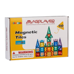 Set de construcție magnetic 3D pentru copii, 50 piese MAGPLAYER
