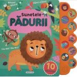 Carte interactiva pentru copii Sunetele Padurii cu 10 sunete, Girasol