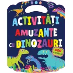 Carte de activități amuzante cu dinozauri și 400 de abțibilduri, 4+
