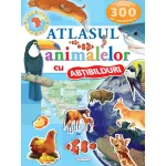 Atlasul animalelor cu abtibilduri pentru copii 5+ cu peste 300 stickere