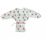 Baveta impermeabila cu maneci lungi si ventuze Tidy Tot Fructe