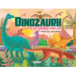 Carte pop-up cu dinozauri pentru copii 3+ cu imagini 3D si versuri