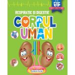 Corpul uman: respirație și digestie - carte interactivă mini pop-up pentru copii