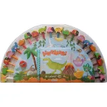 Carte de colorat cu dinozauri pentru copii, 20 creioane colorate