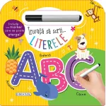 Invata sa scrii literele - carte educativa reutilizabila cu marker, 4+ ani