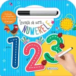 Invata sa scrii numerele - carte educativa reutilizabila cu marker, 3+