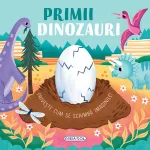 Primii dinozauri - carte interactivă cu imagini în mișcare pentru copii 3+