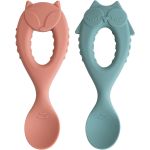 Set 2 lingurițe din silicon pentru bebeluși, Bufniță și Vulpiță
