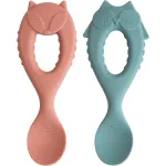 Set 2 lingurițe din silicon pentru bebeluși, Bufniță și Vulpiță