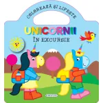 Unicornii in excursie - carte de colorat si lipit cu abtibilduri