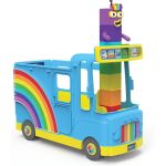 Joc educativ Numberblocks cu autobuzul curcubeu si figurina Seven