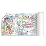 Poster de colorat cu dinozauri pentru copii, activitate creativa 3 ani+