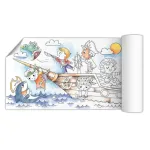 Poster de colorat cu pirați pentru copii, 70 x 16 cm, Dodo