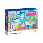 Puzzle cu animale marine, 60 piese, joc educativ pentru copii 4+