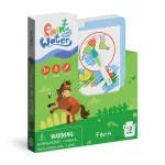 Set de colorat cu apa La Ferma, reutilizabil, 8 pagini, 3 ani+