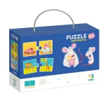 Puzzle educativ Duo cu noțiuni opuse pentru copii 3+ - 12 seturi