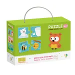 Puzzle educativ pentru copii Dodo - Unde traiesc animalele? 12 seturi din 2 piese