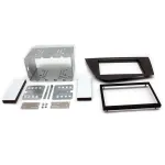 Kit ramă 2DIN Connects2 pentru Seat Leon 2005-2012, Argintiu Gelena