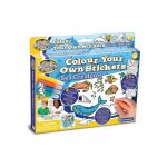 Set creativ abtibilduri de colorat cu animale marine, 55+ piese