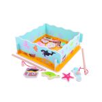 Joc magnetic de pescuit din lemn pentru copii, Hai să pescuim