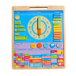 Calendar magnetic educativ Vremea din lemn, in limba romana