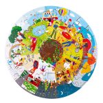 Puzzle de podea din lemn 360° Anotimpurile, 50 piese mari
