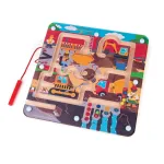 Puzzle labirint magnetic din lemn Pe santier pentru copii 3+