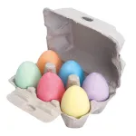 Set 6 oua din creta colorata lavabila pentru desen copii 3+