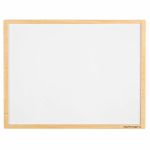 Tabla magnetica pentru copii cu rama din lemn, alba, 43 x 33 cm