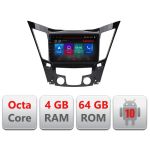 Navigatie Hyundai Sonata 2011-2015 E-259 Octa Core cu Android Radio Bluetooth Internet GPS WIFI DSP 4+64GB 4G RESIGILAT
