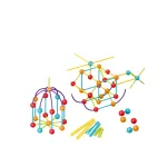 Set de construcție STEAM Forme 3D educativ, 140 piese, 3 ani+