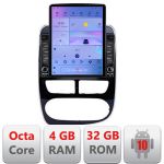 Navigație Renault Clio 4 ecran Tesla 9.7 inch Android 4G GPS 4GB RAM
