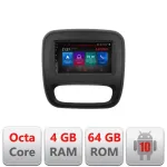 Navigatie Renault Trafic 2014-2018 Android 10 Octa Core 4GB RAM 64GB 4G