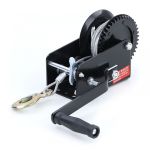 Winch manual pentru remorcă, cablu negru cu 10 metri de cablu de oțel, 900 kg Performance AutoTuning