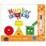 Cărticică scriu și șterg Numberblocks pentru învățarea formelor geometrice