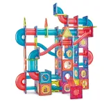 Labirint magnetic 3D pentru copii, 199 piese, 7.5 cm, Bufnitel