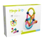 Set construcție magnetic 3D educativ pentru copii, 42 piese