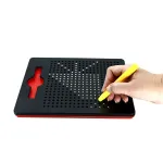 Tablita de desen cu magneti educativa, 380 piese, stilou magnetic