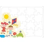 Puzzle de colorat personalizabil pentru copii, 20 piese, Outset