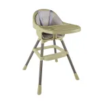 Scaun de masa pentru bebelusi premium cu perna si tava, verde