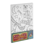 Set pictură pe numere cu Moș Crăciun și cadouri, pentru copii 5+