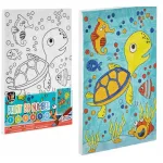 Tablou pictat pe numere cu Broscuta testoasa pentru copii, set creativ