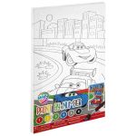 Tablou pictură pe numere pentru copii cu mașinuțe - Cursa mașinuțelor