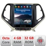 Navigație tip Tesla pentru Jeep Cherokee 2016-2020, 8 Core, 4GB RAM, 32GB