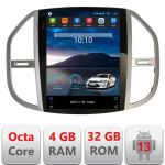 Navigație tip Tesla pentru Mercedes Vito W447 2016+ 4GB 32GB GPS CarPlay