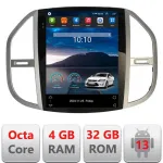 Navigație tip Tesla pentru Mercedes Vito W447 2016+ 4GB 32GB GPS CarPlay