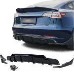 Difuzor posterior de performanță negru lucios, potrivit pentru Tesla Model 3 2017-2023 Performance AutoTuning
