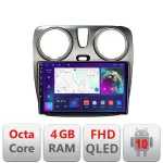 Navigație Dacia Dokker Android cu ecran QLED, 4GB RAM, 64GB, CarPlay